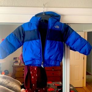 Blue North Face Puffer Jacket